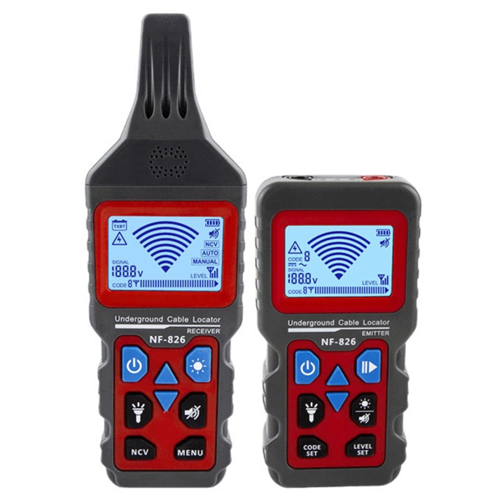 Localizator cabluri si conducte Noyafa NF-826, detectie defecte, masurare tensiune AC/DC, ecran LCD, 3.7V