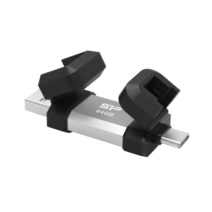 USB-memória Silicon Power Mobile C51 USB 64GB Type-A és USB Type-C (USB 3.2 Gen 1)