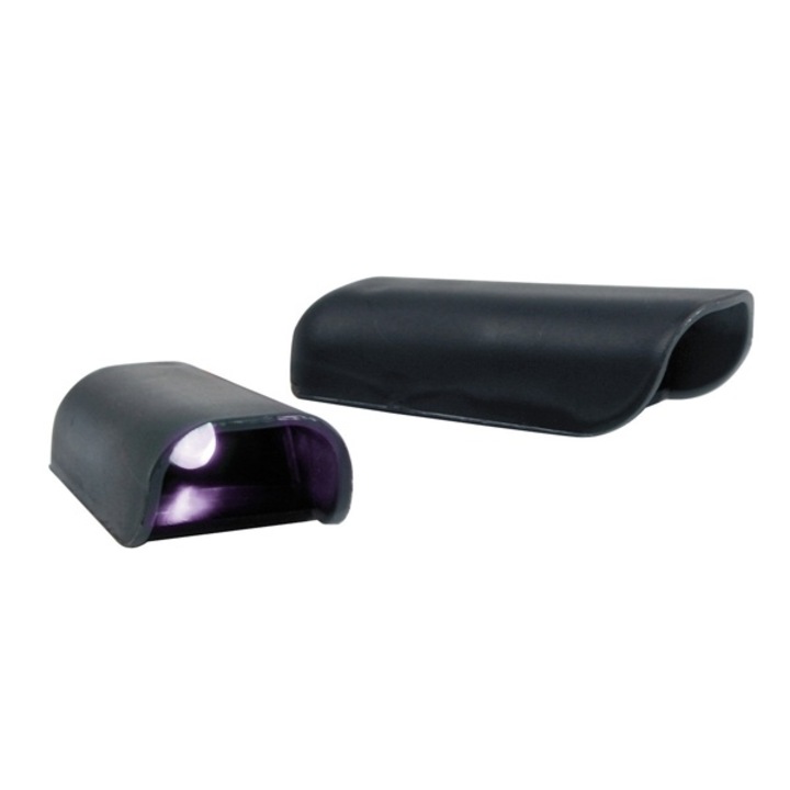 Set 2 lumini LED auto/motocicleta, Lampa, PVC, Carcasa inclusa, 12V, Negru