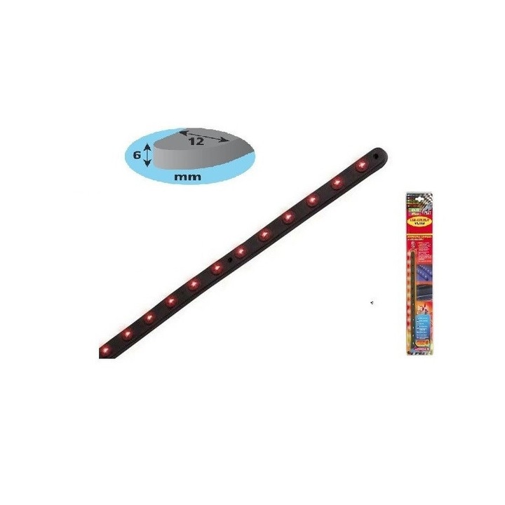 Banda LED Lampa, exterior si interior, 24 LED-uri, albastru, 51x1.2x0.6cm