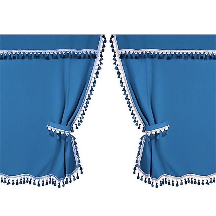 Set Perdele Lampa OSCURA, opace, albastru, 2 piese