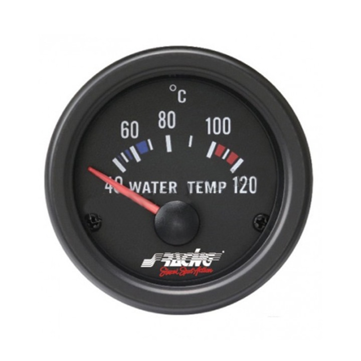 Indicator temperatura apa, Simoni Racing, aluminiu, negru, 52mm