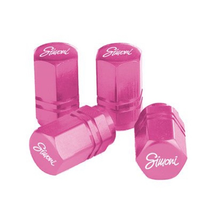 Set 4 capace prezoane, Simoni Racing, hexagonale, roz