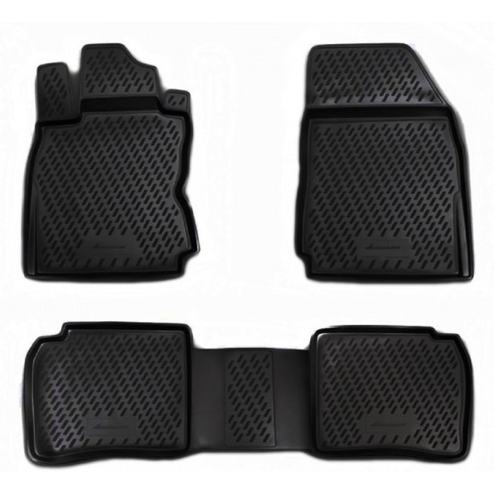 Set 4 covorase auto, NOVLINE pentru NISSAN ALMERA N16 CLASSIC 2006+, TPE, negru