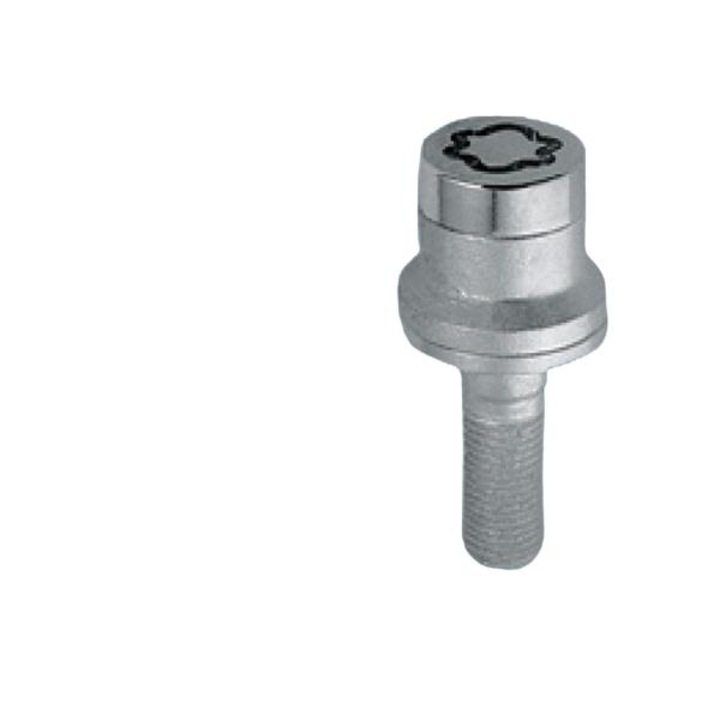 Set 4 prezoane antifurt, McGard, 12x1,25 34,5 mm, Arginitiu/Negru