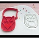 Forma pentru prajituri, biscuiti, fondant sau fursecuri cu gem si jeleu, Bufnita, Printat 3D, 51x56x10 mm