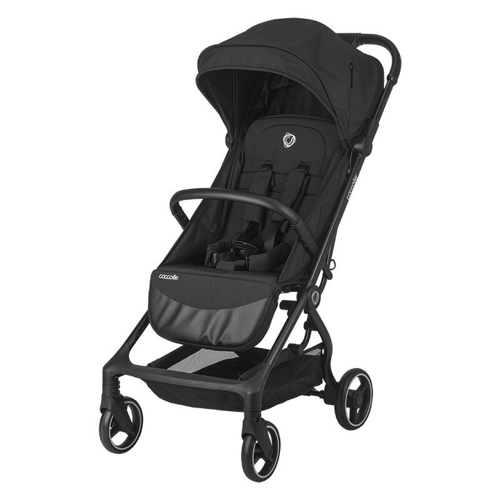 Carucior sport autofold, Coccolle Sierra pana la 22 kg, dimensiuni compatibile avion, Diamond Black