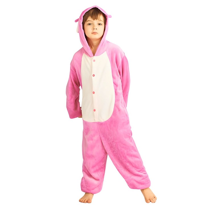 copii flanel, roz/alb, Alb/Roz