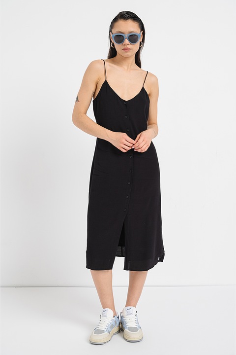 CALVIN KLEIN JEANS, Рокля с копчета, Черен, S