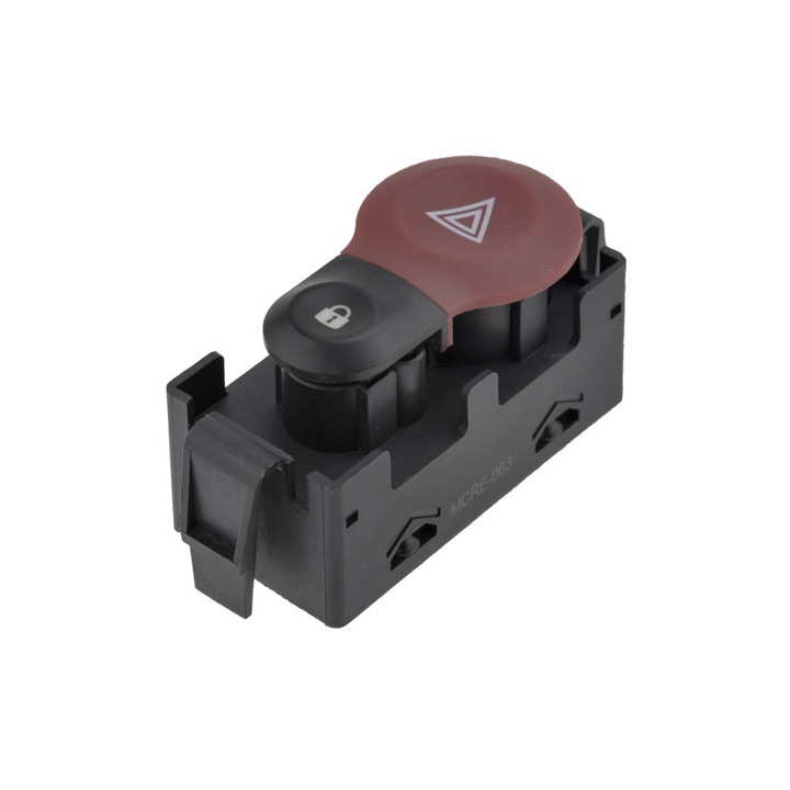 Vészvillogó kapcsoló, NTY, RENAULT KANGOO III-hoz, 6 tűs, fekete/piros, 8200523299 - 8200483813