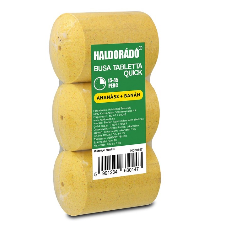 Momeala carlig, Haldorado, Tableta fitofag Quick, 200g, Ananas Banana