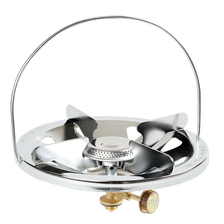 Arzator camping, Lampa, Adaptor M16 x 1.5, Pentru butelie GPL, Maner, Argintiu