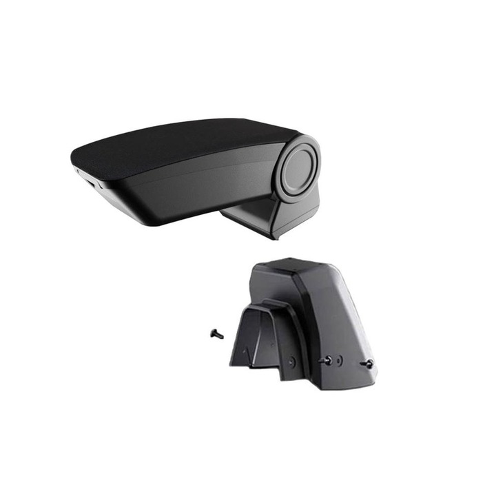 Cotiera auto RATI ARMSTER 3, plastic si tesatura, negru, pentru FORD COURIER 2014+