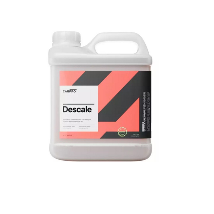 Sampon auto acid CarPro Descale, indepartare minerale, restaurare luciu, 4L