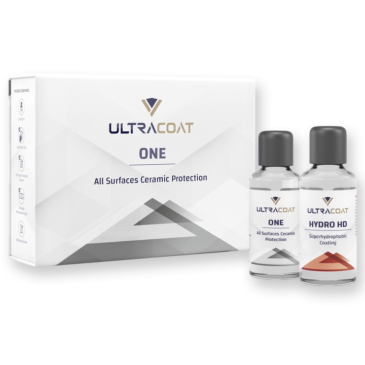 Set Ultracoat Ceramic, protectie ceramica, hidrofob, 50ml