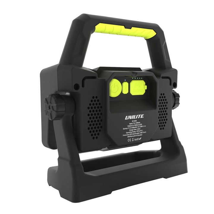 Lampa de lucru Unilite SP-4500, LED 4500 lumeni, Bluetooth, rezistenta la apa IP65, 210x210x100mm
