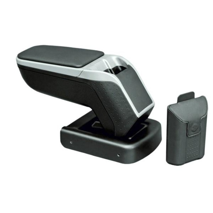 Автомобилен подлакътник RATI ARMSTER 2 за Hyundai i20 2009-2014, черен/сребрист, 32.3x16x12cm, с място за съхранение