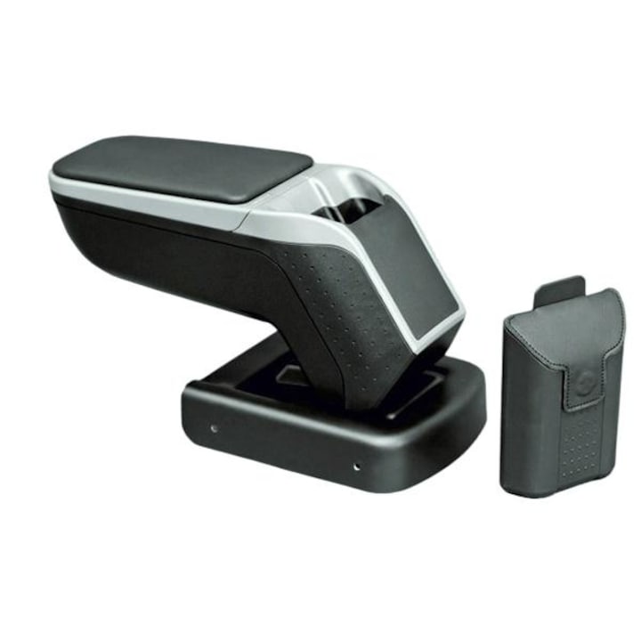 Автомобилен подлакътник RATI ARMSTER 2 за Hyundai i20 2009-2014, черен/сребрист, 32.3x16x12cm, с място за съхранение