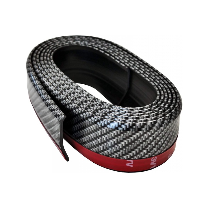 Banda protectie spoiler auto, Simoni Racing, carbon/cauciuc, elastic, 20x30x8mm, 250cm