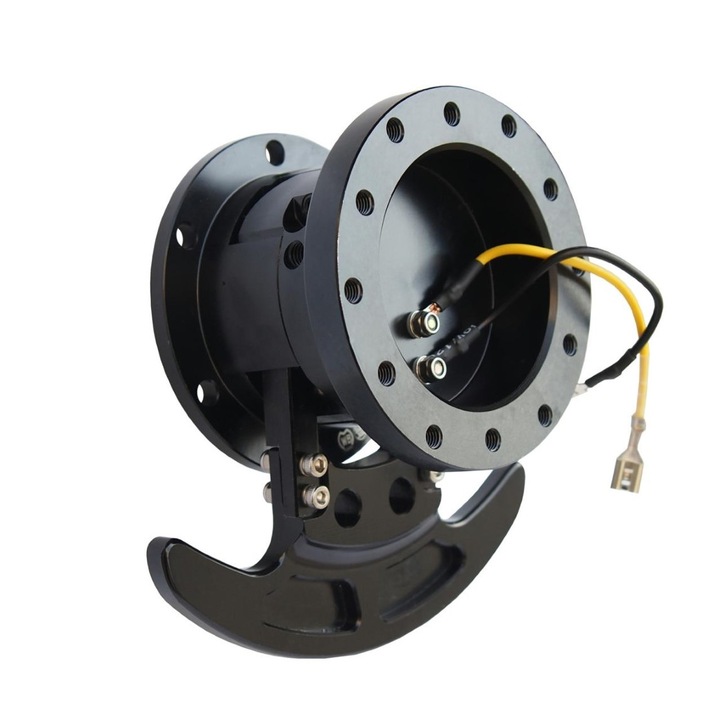 Adaptor volan, Simoni Racing, Eliberare rapida, aluminiu, negru