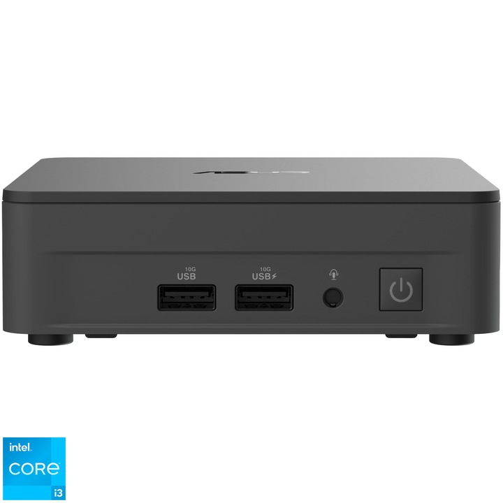 Mini PC Asus NUC 12 Pro RNUC12WSKI300002I, Процесор Intel® Core™ i3-1220P, Без RAM, Без място за съхранение, Intel® UHD Graphics, No OS, EU cord, Black