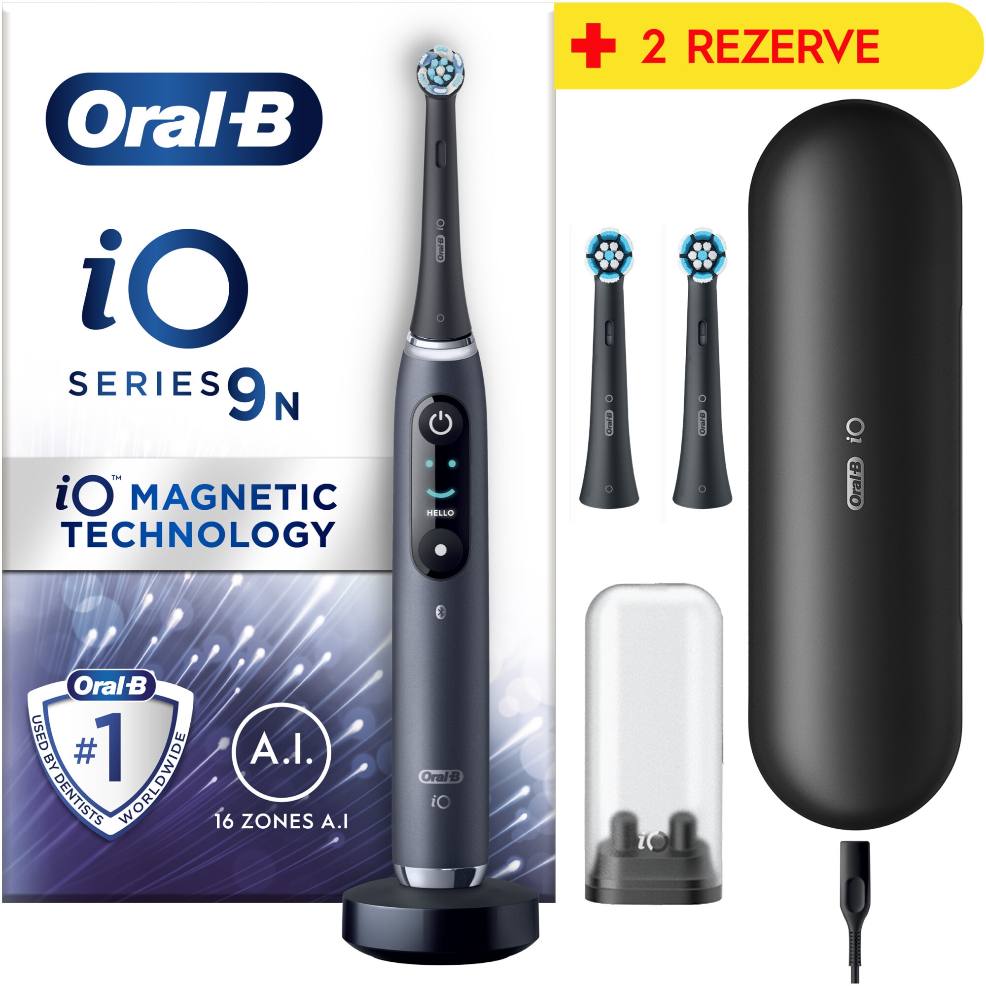 Periuta de dinti electrica Oral-B iO9 cu Tehnologie Magnetica si