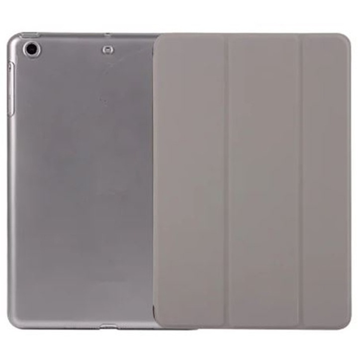 Husa protectie tip flip pentru iPad Mini 4/5, Model Carte, Gri