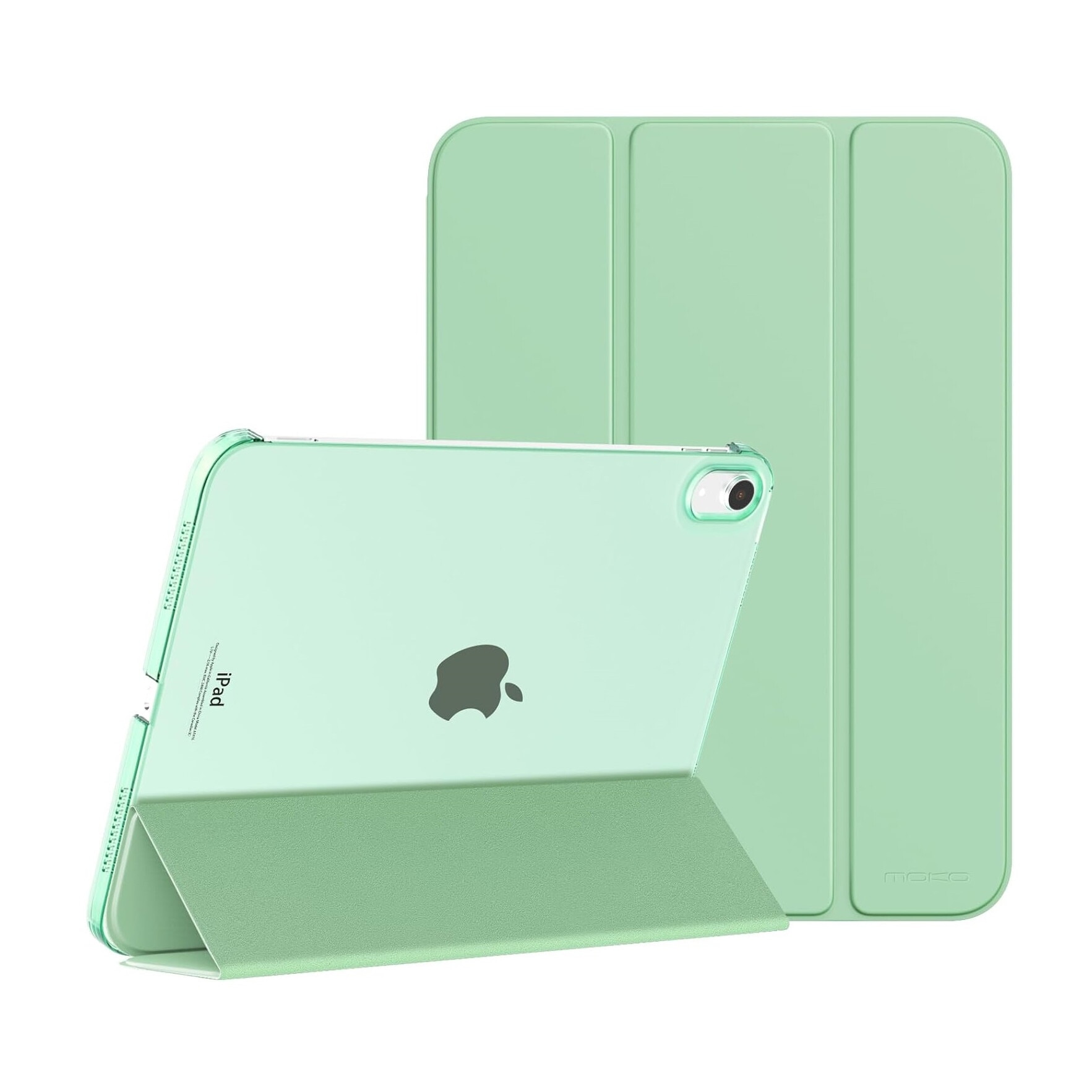 Husa protectie tip flip pentru iPad Mini 6/7, Model Carte, Verde Fistic