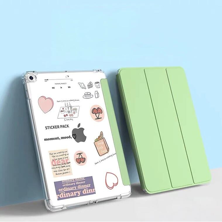 Husa protectie tip flip pentru iPad Mini 6/7, Model Carte, Verde Fistic