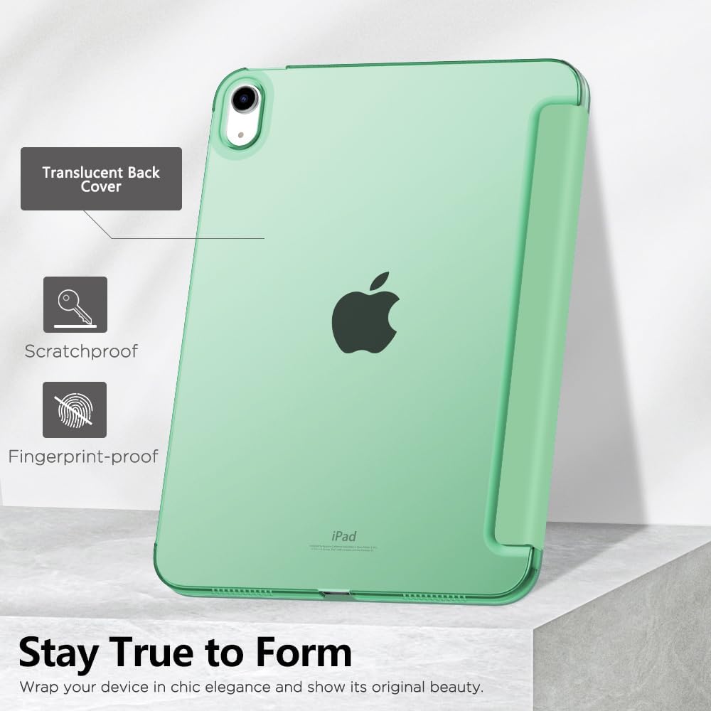 Husa protectie tip flip pentru iPad Mini 6/7, Model Carte, Verde Fistic