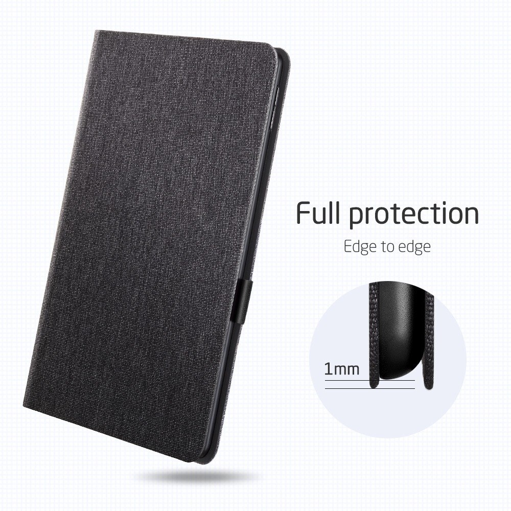 Husa pentru iPad Mini 2019, neagra, policarbonat si piele ecologica, cu suport, seria Simplicity, ESR