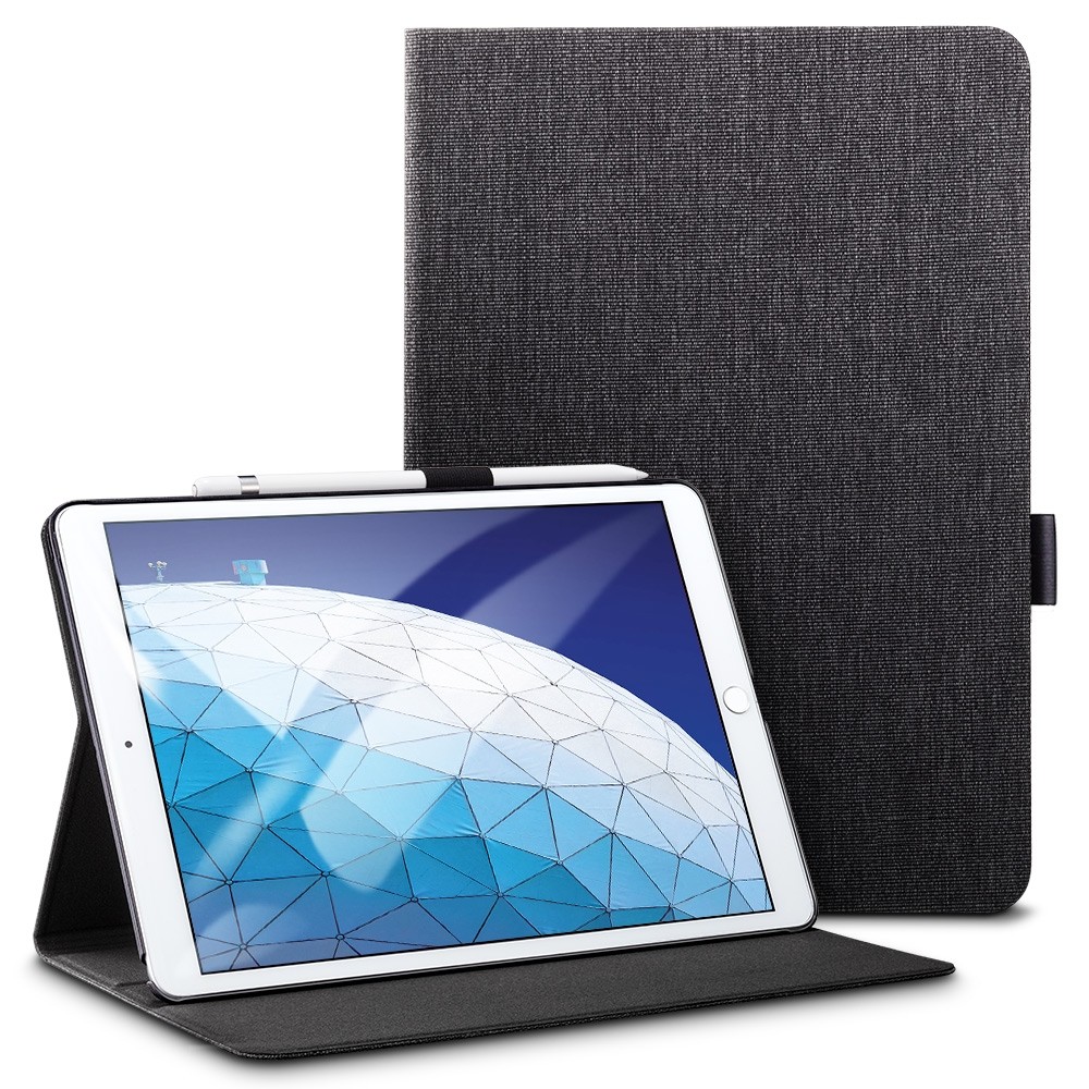 Husa pentru iPad Mini 2019, neagra, policarbonat si piele ecologica, cu suport, seria Simplicity, ESR