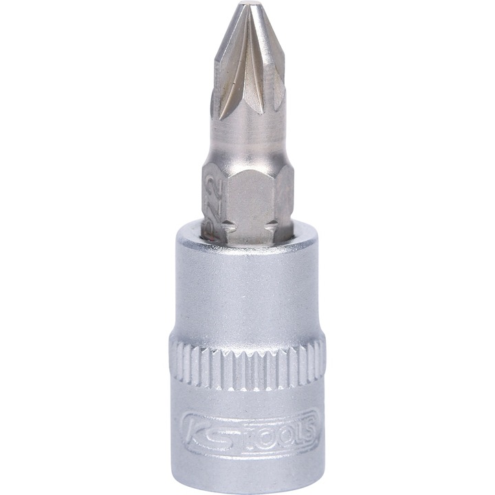 KS TOOLS 911.1402 csavarhúzó bit, 1/4 hüvelykes behajtás, PZ2 profil, 37 hosszú, króm-vanádium acél