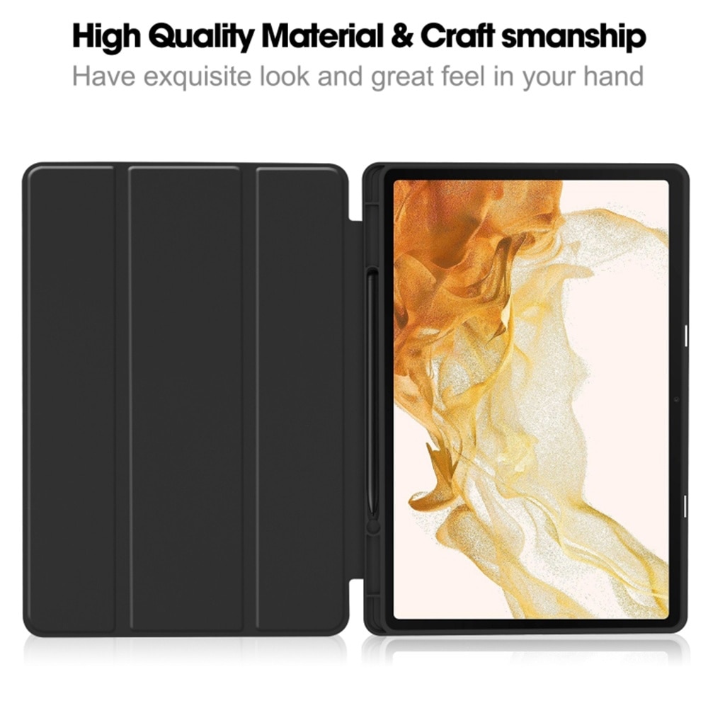 Husa Cu Grad Ridicat de Protectie pentru Samsung Galaxy Tab S8 Ultra, Tuds Shield, Flex Trifold, J42, TPU, Intense Dark