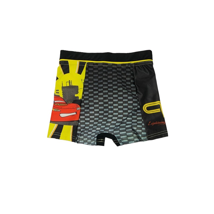 Costum de baie pentru băieți Disney Cars Lightning McQueen 26024-B, boxeri, negru/galben, Negru/Galben