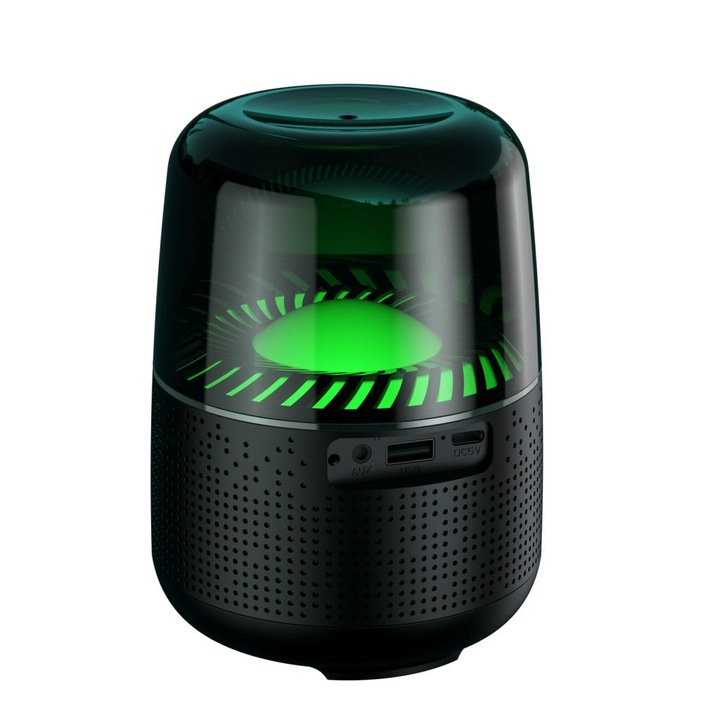 Тонколонка XO - F37, Bluetooth, RGB светлини, микрофон, черна