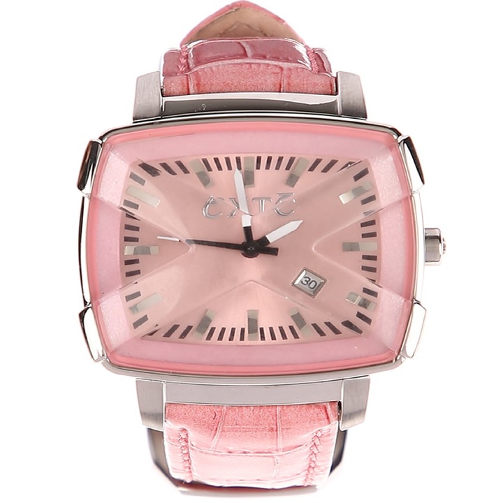 Дамски Часовник, EXTE, EX.4008L/07, Естествена кожа, Розов, 50 м
