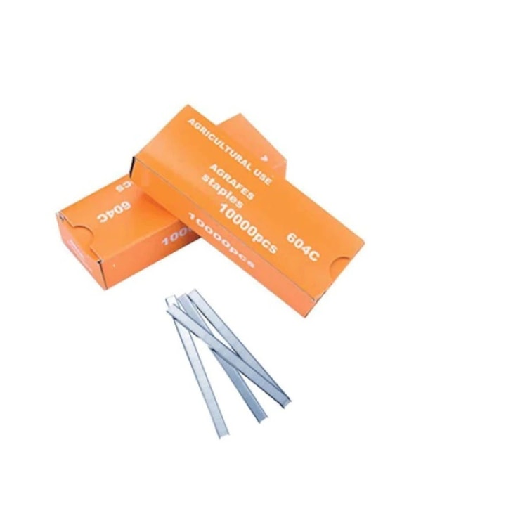 Capse metalice pentru aparat legat vie, 6 x 4mm - 10.000 buc / cutie