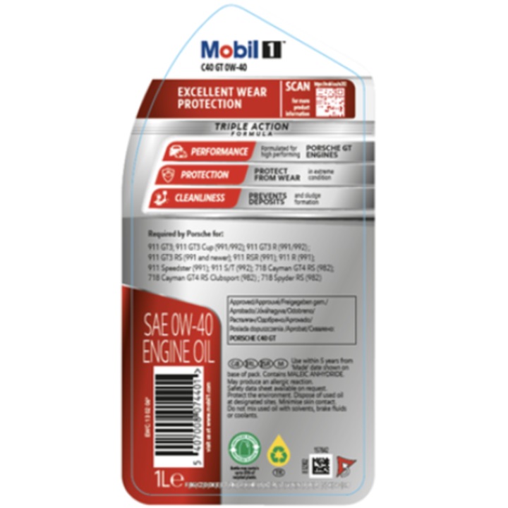 Ulei motor MOBIL 1 C40 GT 0W40, volum 1 litru, sintetic - eMAG.ro