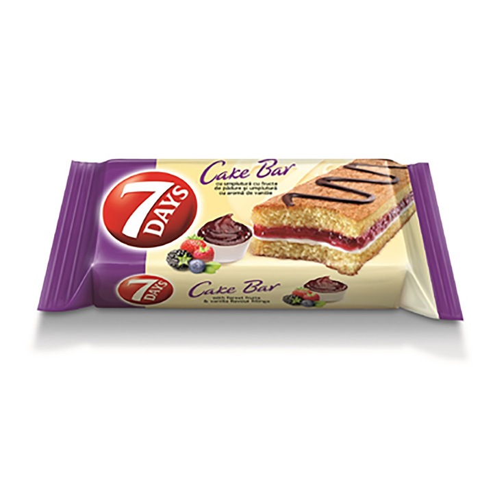 7 DAYS Cake Bar Vanilie & Fructe de Padure, bax16 buc x 32 g