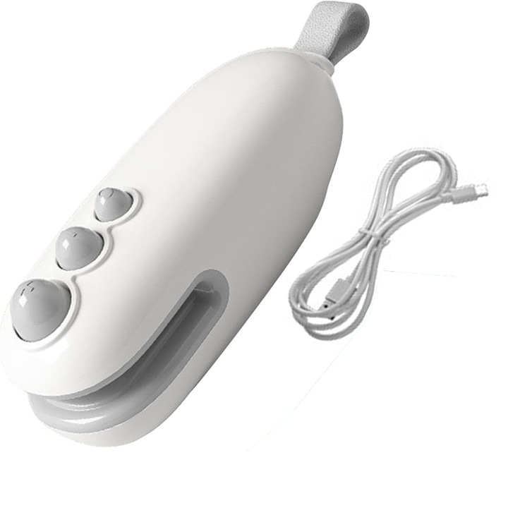 Aparat de sigilat pungi portabil ZOLANA Model ZHH34565,12,2x3,5x4,5cm, ABS,400mAh,16w, DC5V-1A, Alb