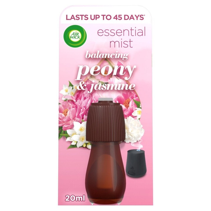 Utántöltő parfüm diffúzor illóolajokkal szobafrissítő Air Wick Aroma Mist bazsarózsa és jázmin, 20 ml