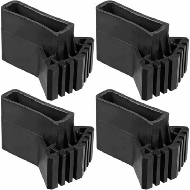 4 db-os csúszásmentes lépcsőborítás készlet, QttvbTna, gumi, fekete