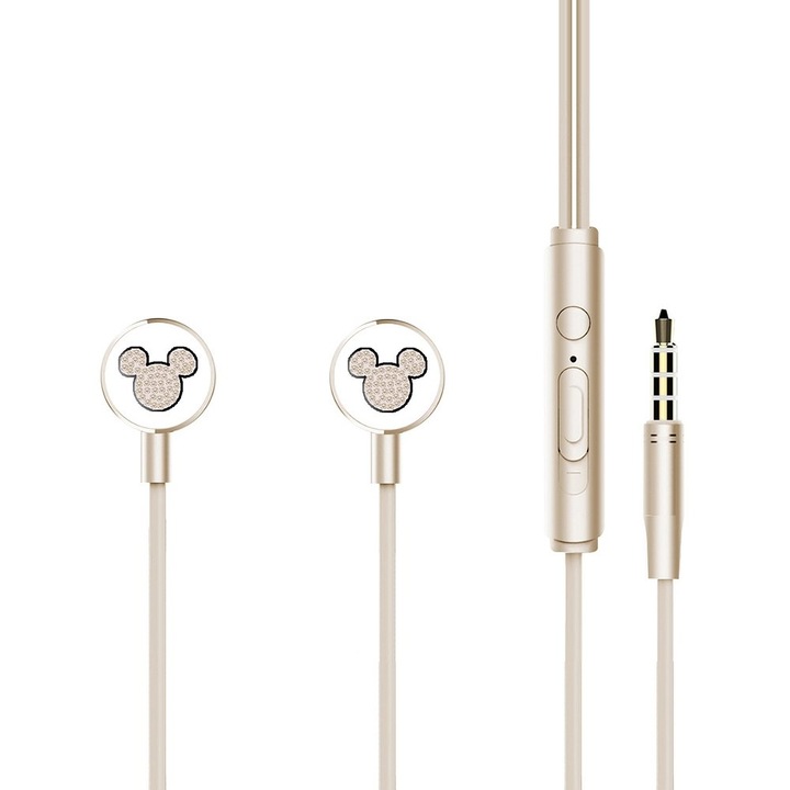 Fejhallgató Disney Mickey Head Contour Jack 3,5 mm, arany