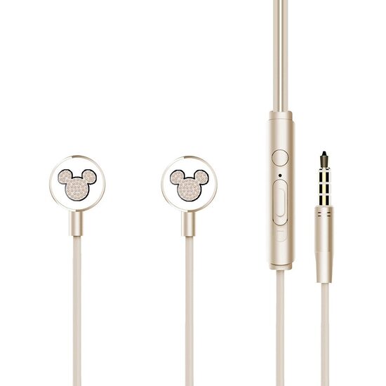 Casti Disney Mickey Head Contour Jack 3.5mm, Auriu