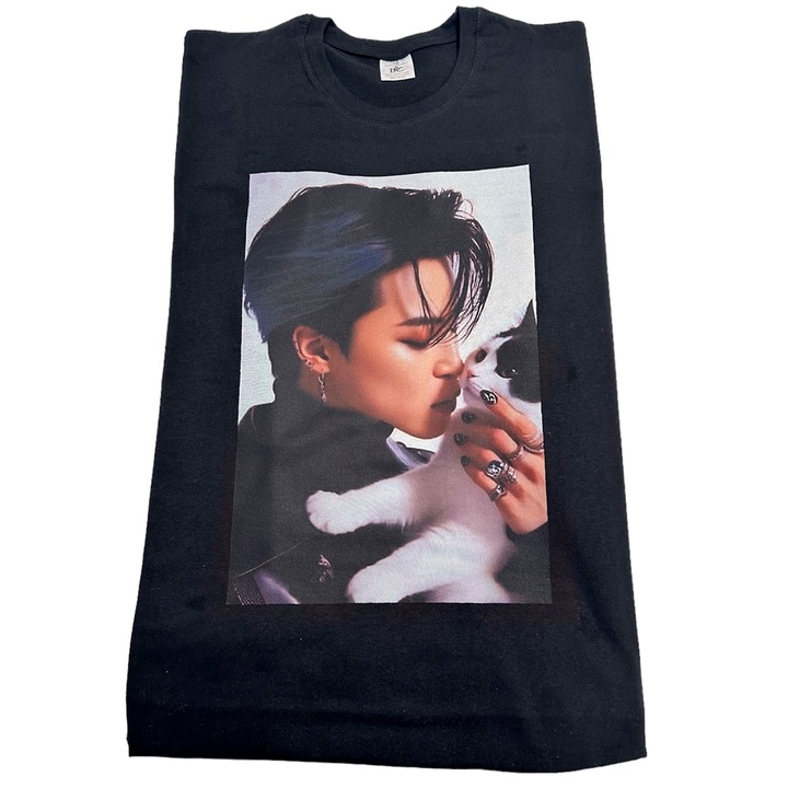 Tricou personalizat dama jimin bts kpop army, negru, XXL