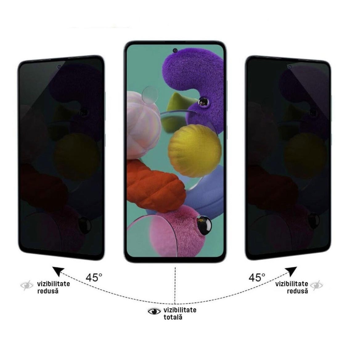 Folie protectie Privacy Alfkary, sticla securizata compatibila Samsung Galaxy S26, Full Glue