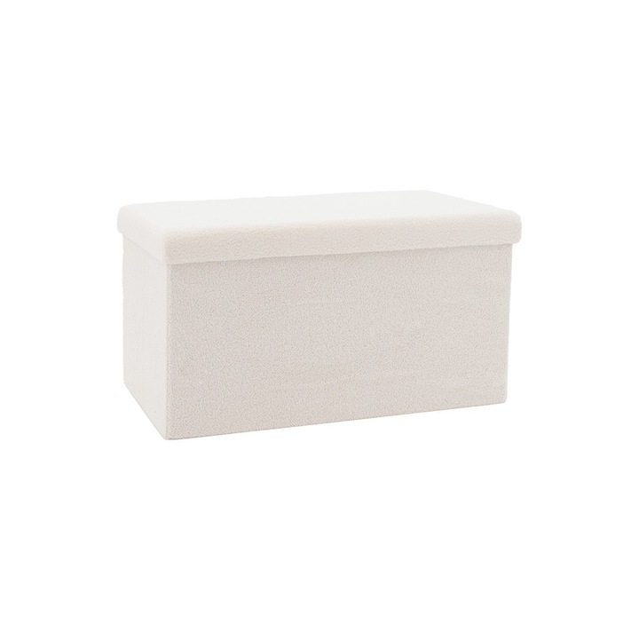 Табуретка Puzzle-home Forward, Букле, Екрю, 76.5x38x37.5cm