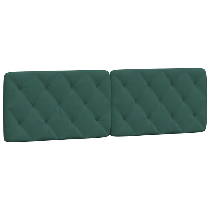 Perna tablie de pat vidaXL, verde, 160 cm, catifea, 2.05 Kg