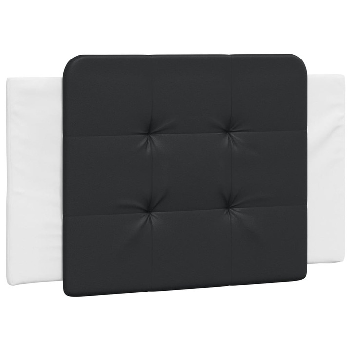 Perna pentru tablie pat vidaXL, negru si alb, 80 cm, piele artificiala, 0.6 Kg